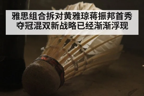 雅思组合拆对黄雅琼蒋振邦首秀夺冠混双新战略已经渐渐浮现